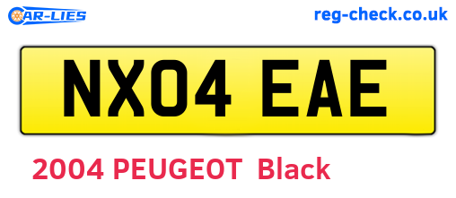 NX04EAE are the vehicle registration plates.