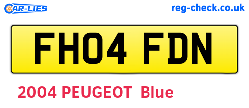 FH04FDN are the vehicle registration plates.