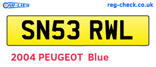 SN53RWL are the vehicle registration plates.