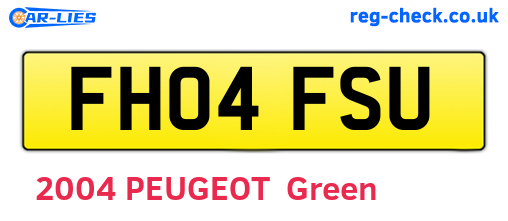 FH04FSU are the vehicle registration plates.