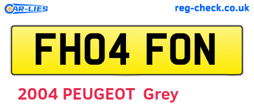 FH04FON are the vehicle registration plates.