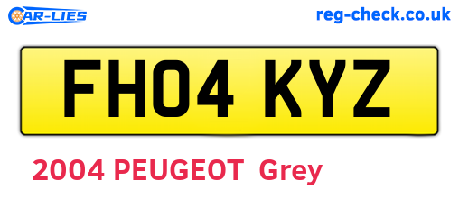 FH04KYZ are the vehicle registration plates.