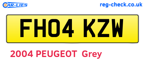 FH04KZW are the vehicle registration plates.