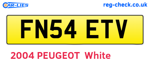FN54ETV are the vehicle registration plates.