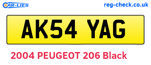 AK54YAG are the vehicle registration plates.