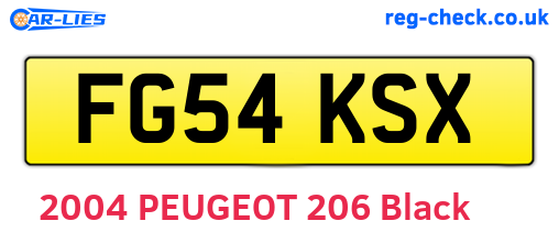 FG54KSX are the vehicle registration plates.