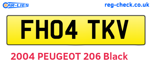 FH04TKV are the vehicle registration plates.