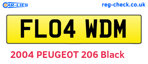 FL04WDM are the vehicle registration plates.