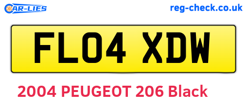 FL04XDW are the vehicle registration plates.