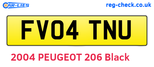 FV04TNU are the vehicle registration plates.