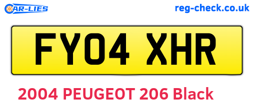 FY04XHR are the vehicle registration plates.