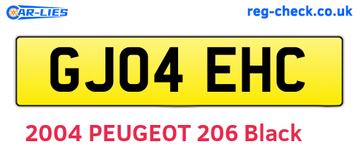 GJ04EHC are the vehicle registration plates.