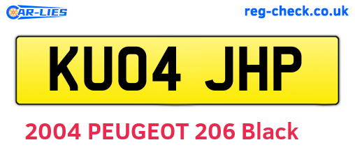 KU04JHP are the vehicle registration plates.