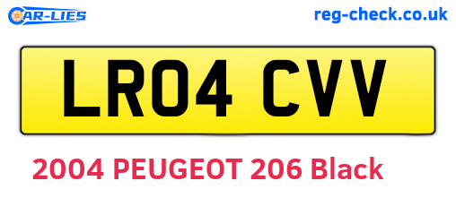 LR04CVV are the vehicle registration plates.