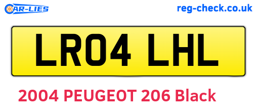 LR04LHL are the vehicle registration plates.