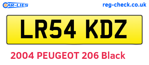 LR54KDZ are the vehicle registration plates.