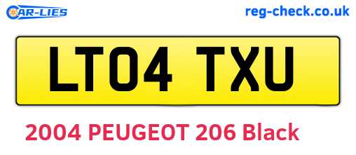 LT04TXU are the vehicle registration plates.