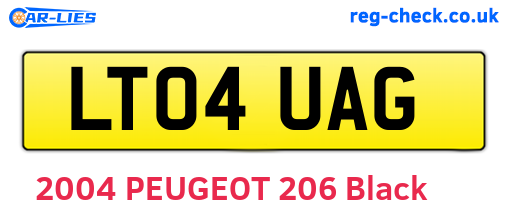 LT04UAG are the vehicle registration plates.