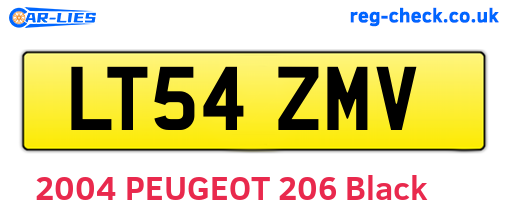 LT54ZMV are the vehicle registration plates.