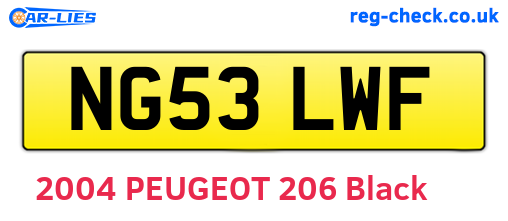 NG53LWF are the vehicle registration plates.