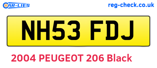 NH53FDJ are the vehicle registration plates.