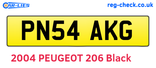 PN54AKG are the vehicle registration plates.
