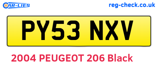 PY53NXV are the vehicle registration plates.