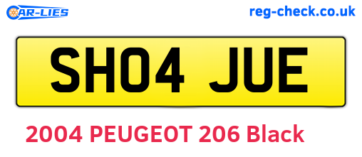 SH04JUE are the vehicle registration plates.