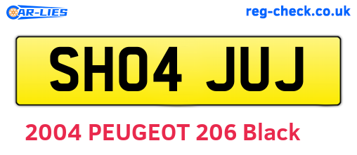 SH04JUJ are the vehicle registration plates.