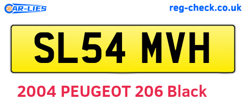 SL54MVH are the vehicle registration plates.