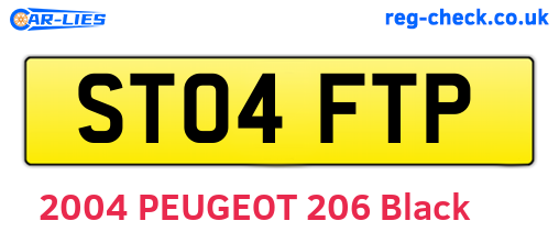 ST04FTP are the vehicle registration plates.
