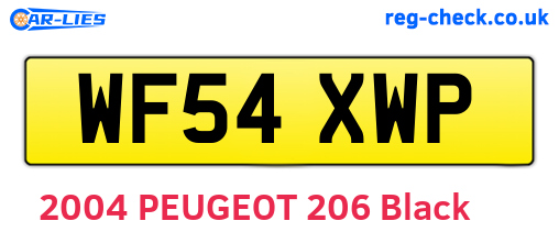 WF54XWP are the vehicle registration plates.