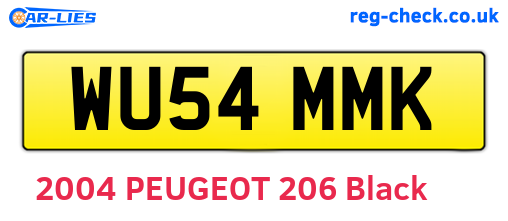WU54MMK are the vehicle registration plates.