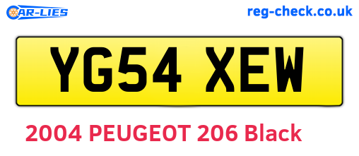 YG54XEW are the vehicle registration plates.