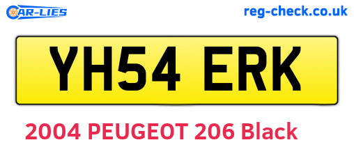 YH54ERK are the vehicle registration plates.