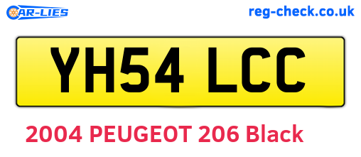 YH54LCC are the vehicle registration plates.