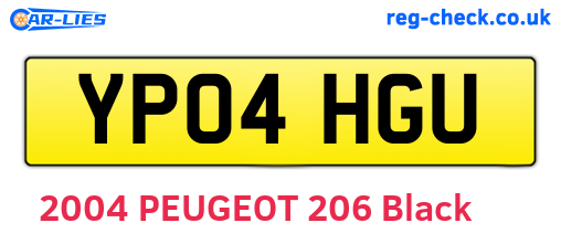 YP04HGU are the vehicle registration plates.