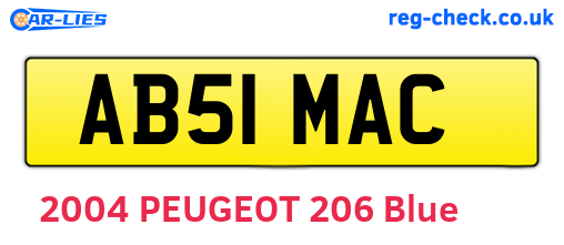 AB51MAC are the vehicle registration plates.