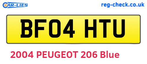 BF04HTU are the vehicle registration plates.