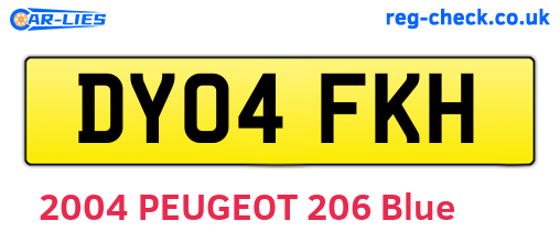 DY04FKH are the vehicle registration plates.