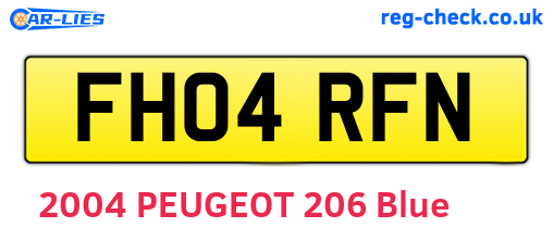 FH04RFN are the vehicle registration plates.