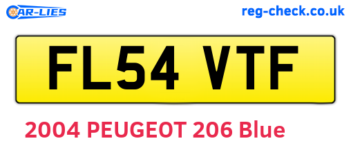 FL54VTF are the vehicle registration plates.