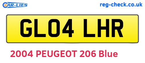 GL04LHR are the vehicle registration plates.
