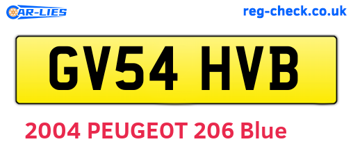 GV54HVB are the vehicle registration plates.