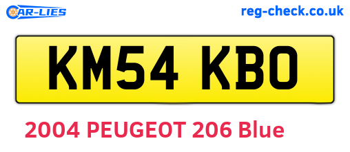 KM54KBO are the vehicle registration plates.