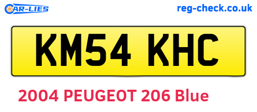 KM54KHC are the vehicle registration plates.