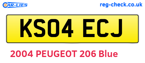 KS04ECJ are the vehicle registration plates.