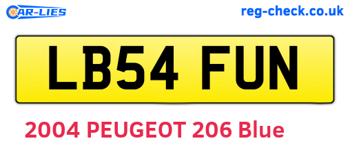 LB54FUN are the vehicle registration plates.