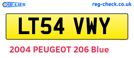 LT54VWY are the vehicle registration plates.