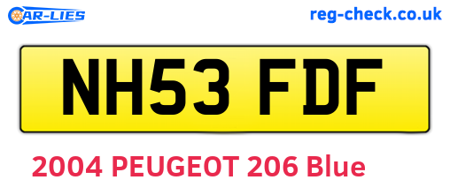 NH53FDF are the vehicle registration plates.